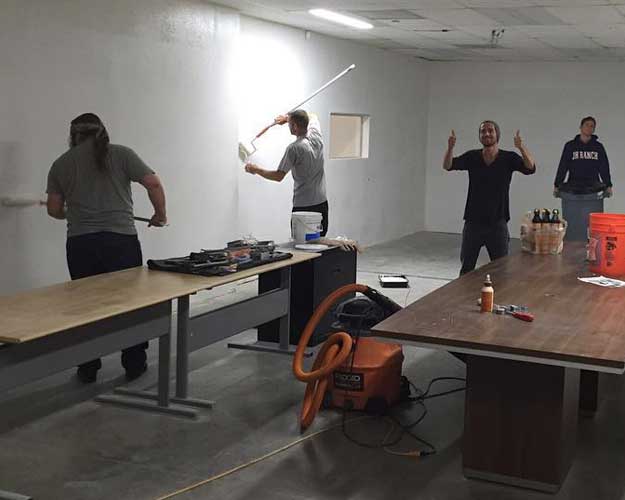 Office under construction