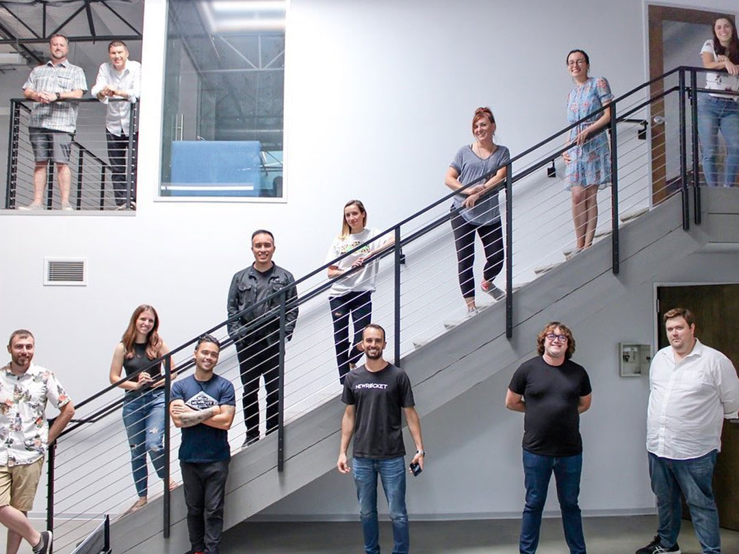 Team meeting at new office