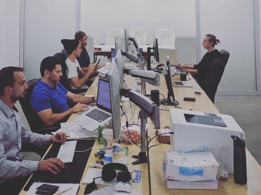 Working at the new office