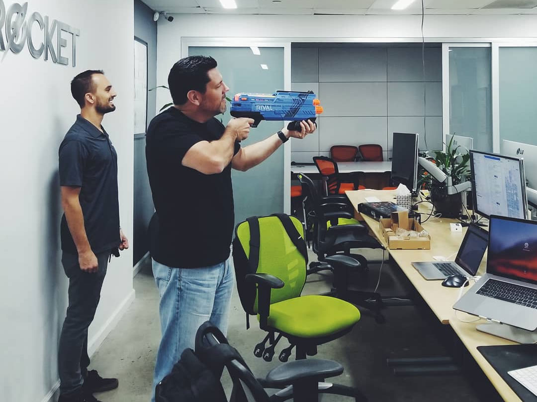 Waiting for employees to come in